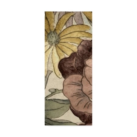 Catherine Kohnke 'Earth Tone Floral Panel Iv' Canvas Art,8x19